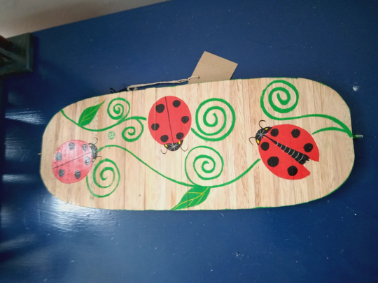 Ladybird Windspinner 42x16cm. Handcrafted