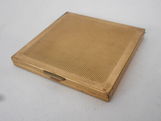 A Lovely Vintage French Metal Powder Compact Case