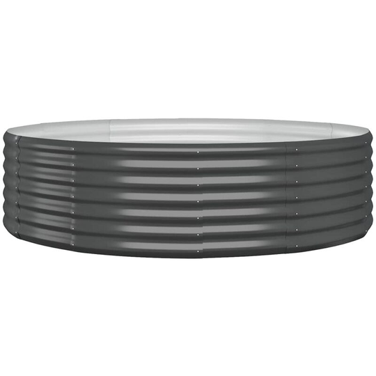 Vidaxl - Garden Planter Powder-coated Steel 140x140x36 cm Anthracite Anthracite