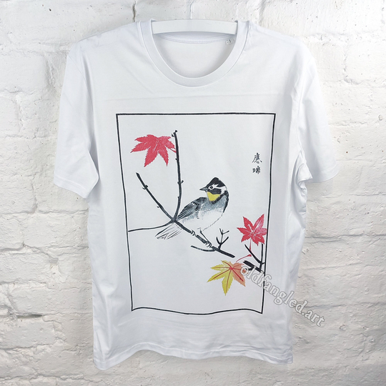 Bird | 1814 - Unisex Organic T-Shirt, Vintage Style Art T-Shirt