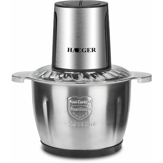 Electric Mincer with Stainless Steel Bowl, 250W Meat Mincer with 4 Removable Blades for Mincing Meat, Onion, Herbs, Dried Fruit Quickly and