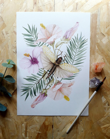 Spring. Original Watercolor, Illustration On Paper, Modern Art Painting