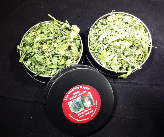 Violet Leaves Dried Organic = 4 Grams Whole Organically Maine Grown Viola Cornuta