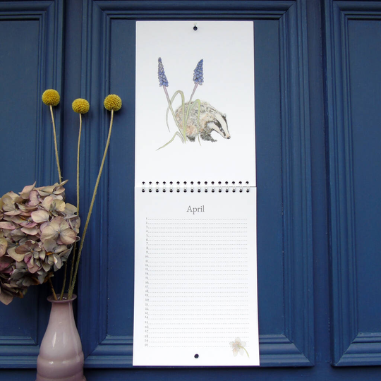 Birthday/Perpetual A5 Seasonal Wildlife Wall Calendar