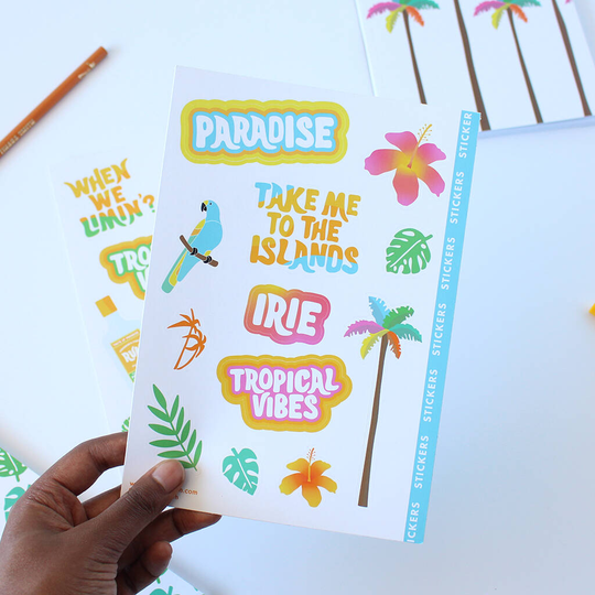 Tropical Paradise Sticker Sheet