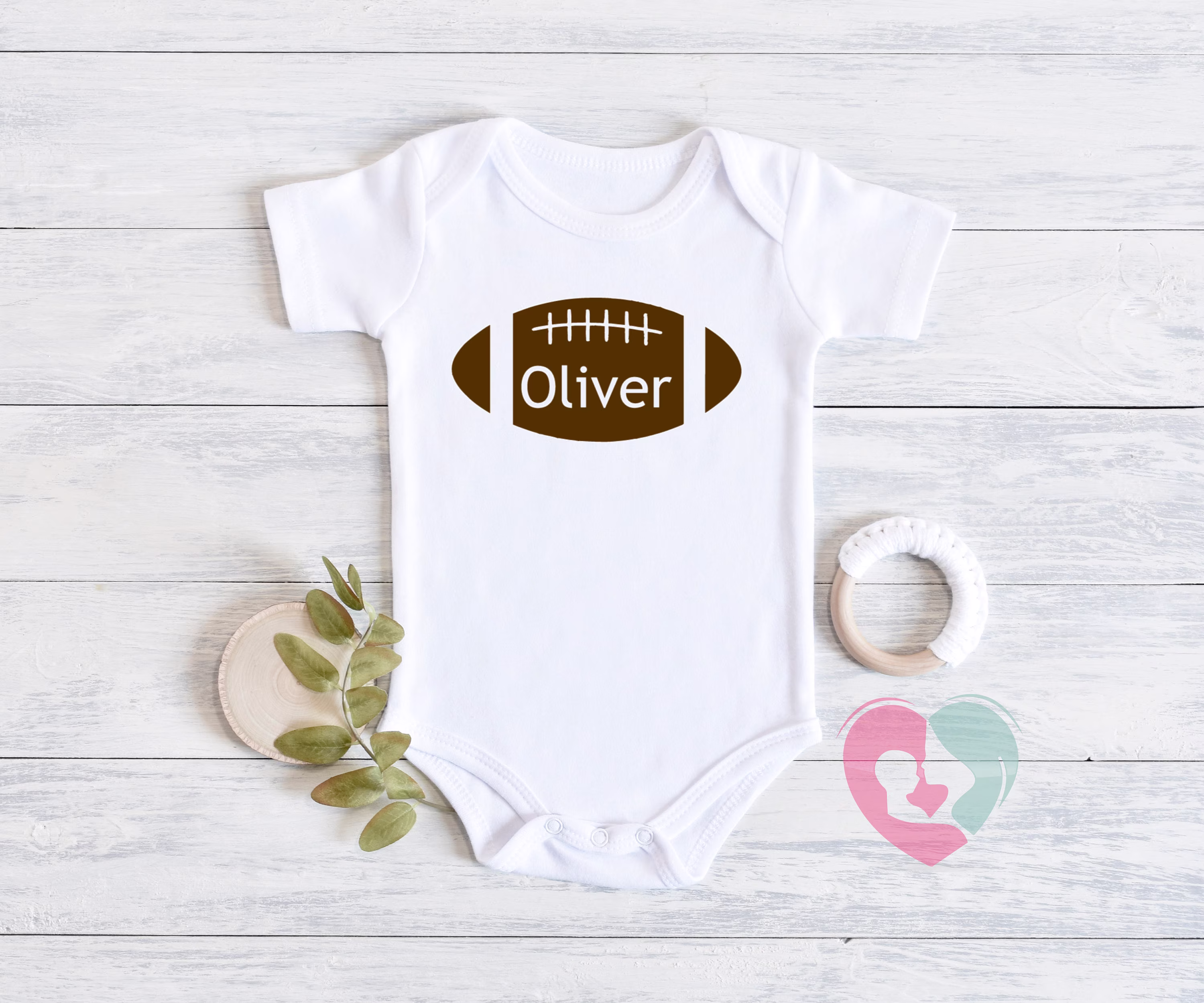 Personalized Football Boy Onesie® - Cute Baby Sports First Season Outfit
