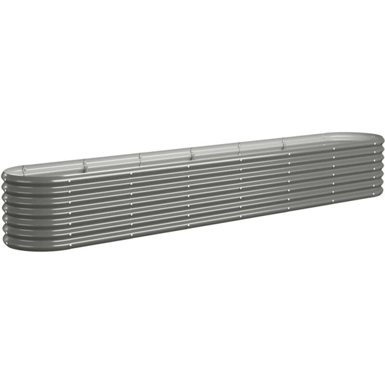 Vidaxl - Garden Planter Powder-coated Steel 260x40x36 cm Grey Grey
