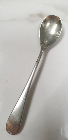 Antique Small Silver Plate Salt Spoon