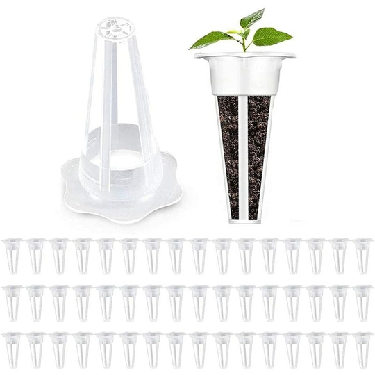 Modou - 50 Piece Basket Replacement - Seed Basket Compatible with Sponge Grow Containers Plant Containers for Hydroponic Growing System