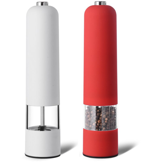 Fvbjd - Salt and Pepper Mill Set of 2 Manual with Adjustable Ceramic Grinder from Coarse to Fine Spice Mill Set 1pcs red+1pcs white