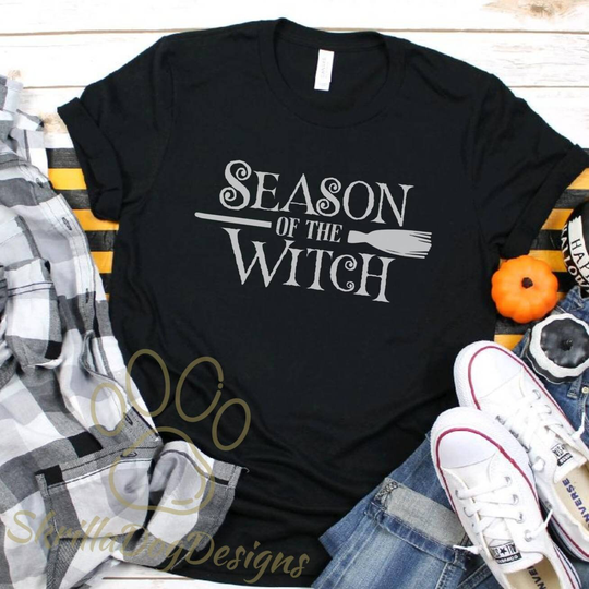Season Of The Witch Shirt, Cute Halloween Women's Fall Apparel, Party Witchy Woman, Vibes, Comfy Autumn Shirt