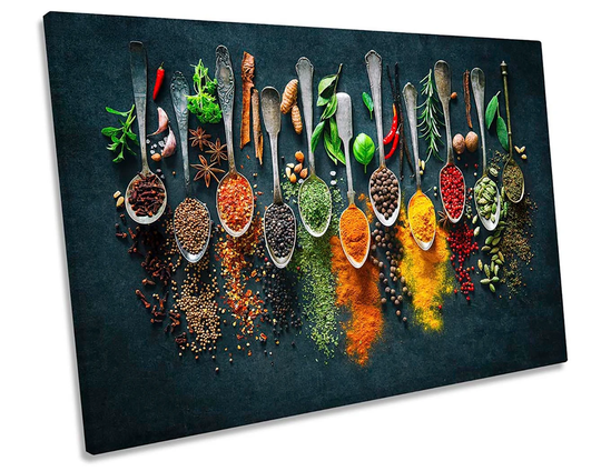 Herbs Spices Cooking Kitchen Canvas Wall Art Picture Print