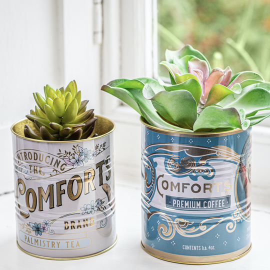 Set Of Two Retro Coffee And Tea Tins
