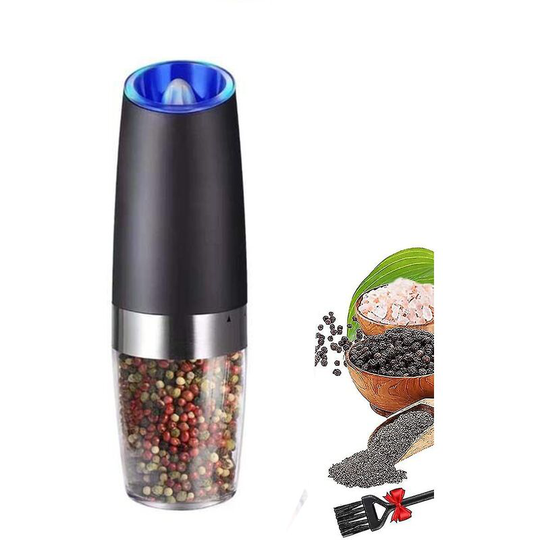Electric salt and pepper mill set, battery operated automatic pepper and salt mill