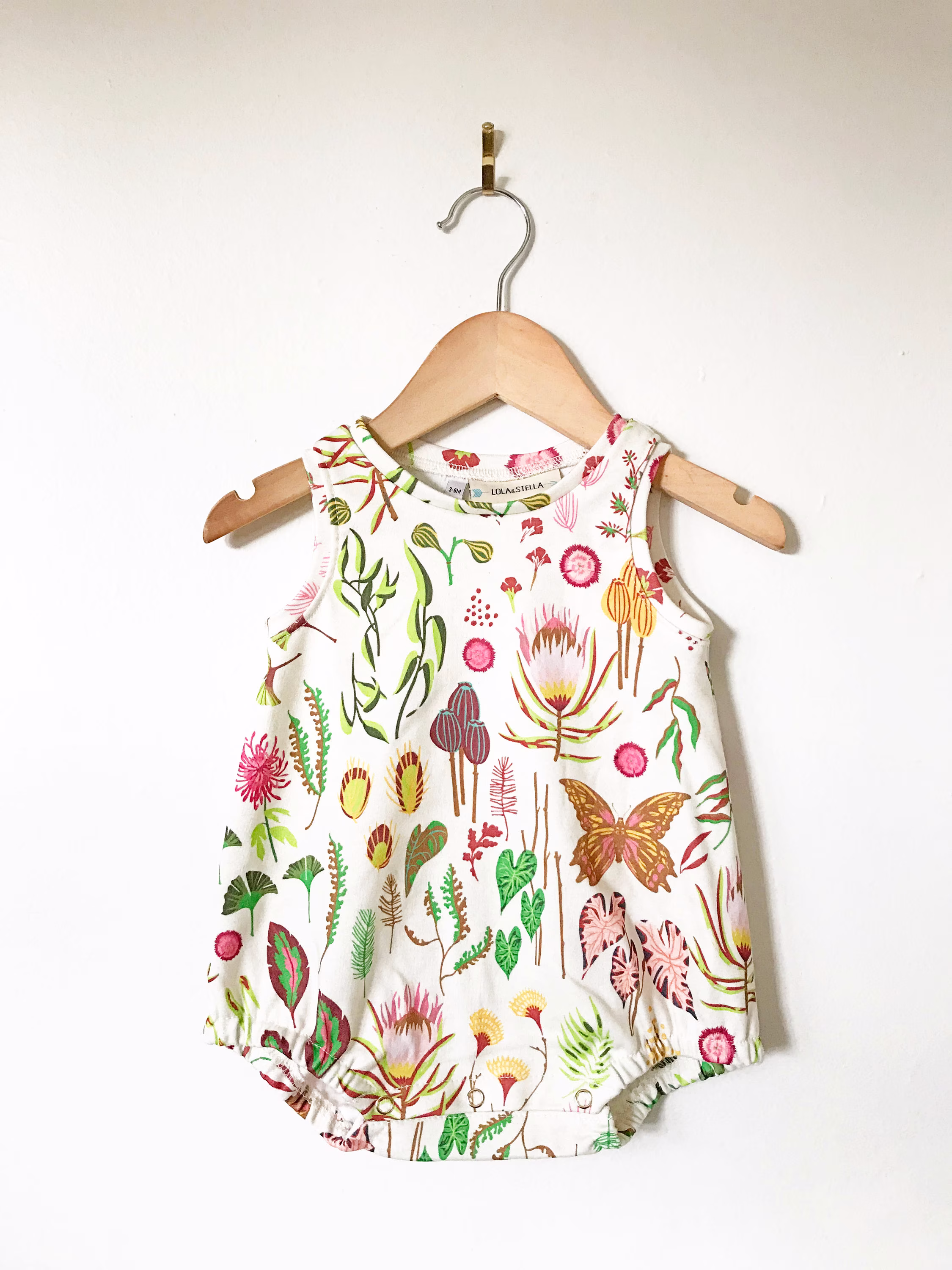 Floral Baby Romper // Organic Clothes Girl/Playsuit Clothing Bubble Summer