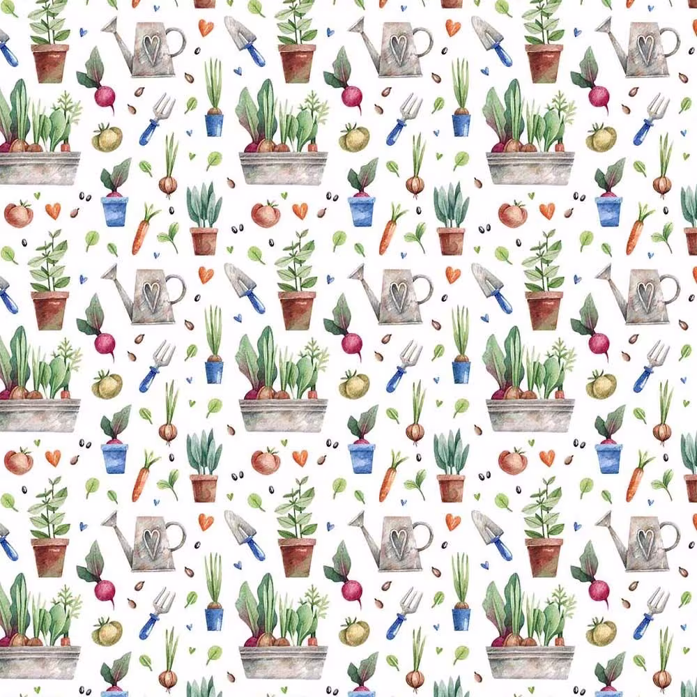 Fs1015 Garden Plants Digital Print Cotton Fabric Design Craft Quilting 44