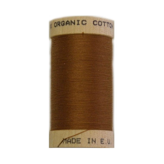 Scanfil Organic Thread 100 Metre Spool - Light Brown 4827 -100% Cotton