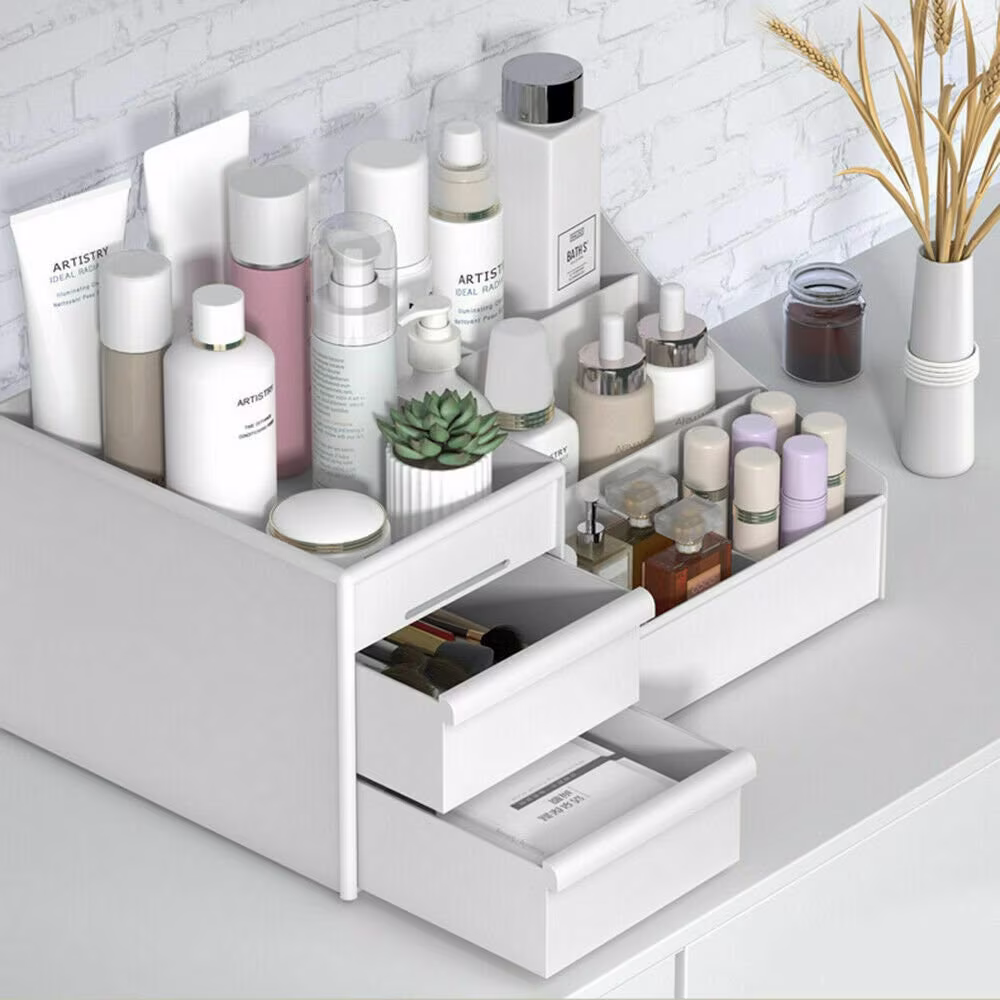 Cosmetic Storage Box - Portable Make Up Organizer Multipurpose Drawers Home Bathroom