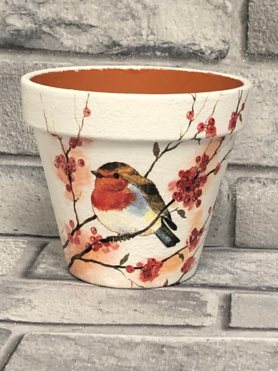 Robin Flower Pot
