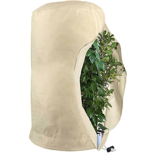 Chomel Plant Cover Winter Warm Cover Tree Shrub Plant Protecting Bag Frost Protection For Yard Garden Plants Small Tree Against Cold Beige 120 x