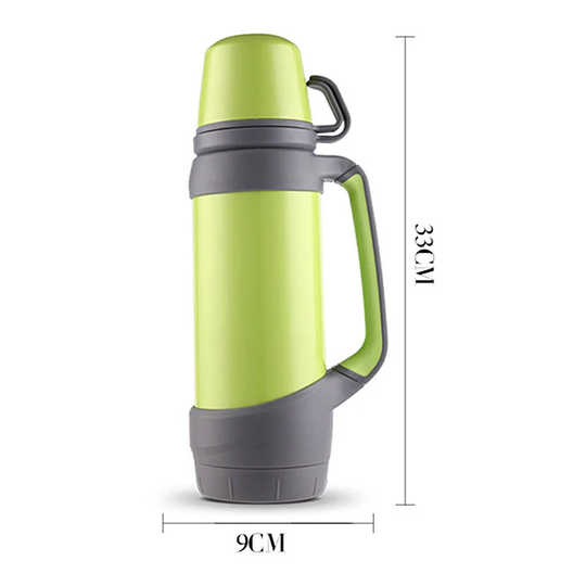 1200ml 304 Stainless Steel Vacuum Bottle Car Large Capacity Vacuum-Insulated Sport Water Cup Outdoor Travel Thermal Drink Mug white