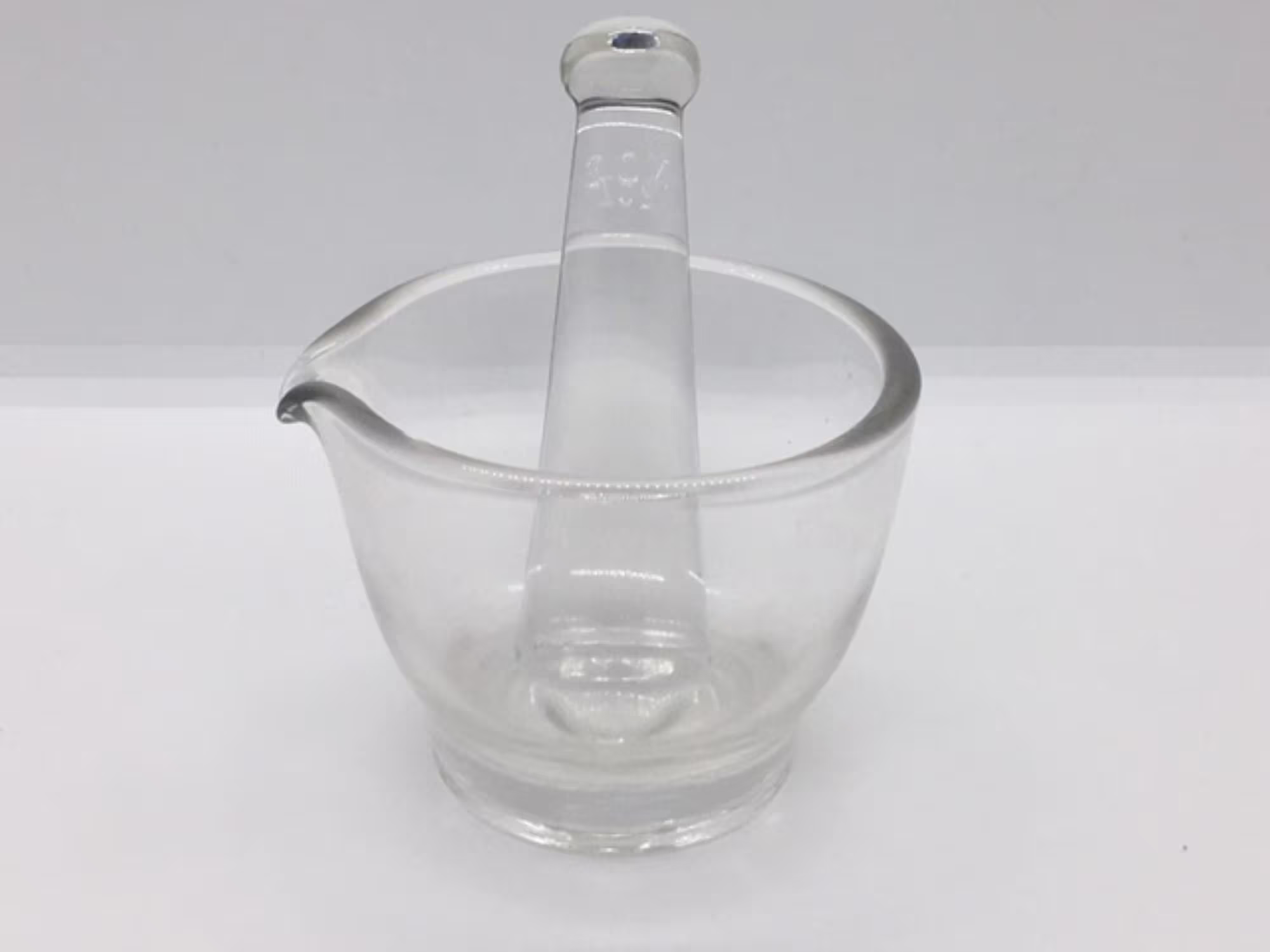 Mosser Glass Old Fashion Clear Mortar & Pestle 2 Oz New