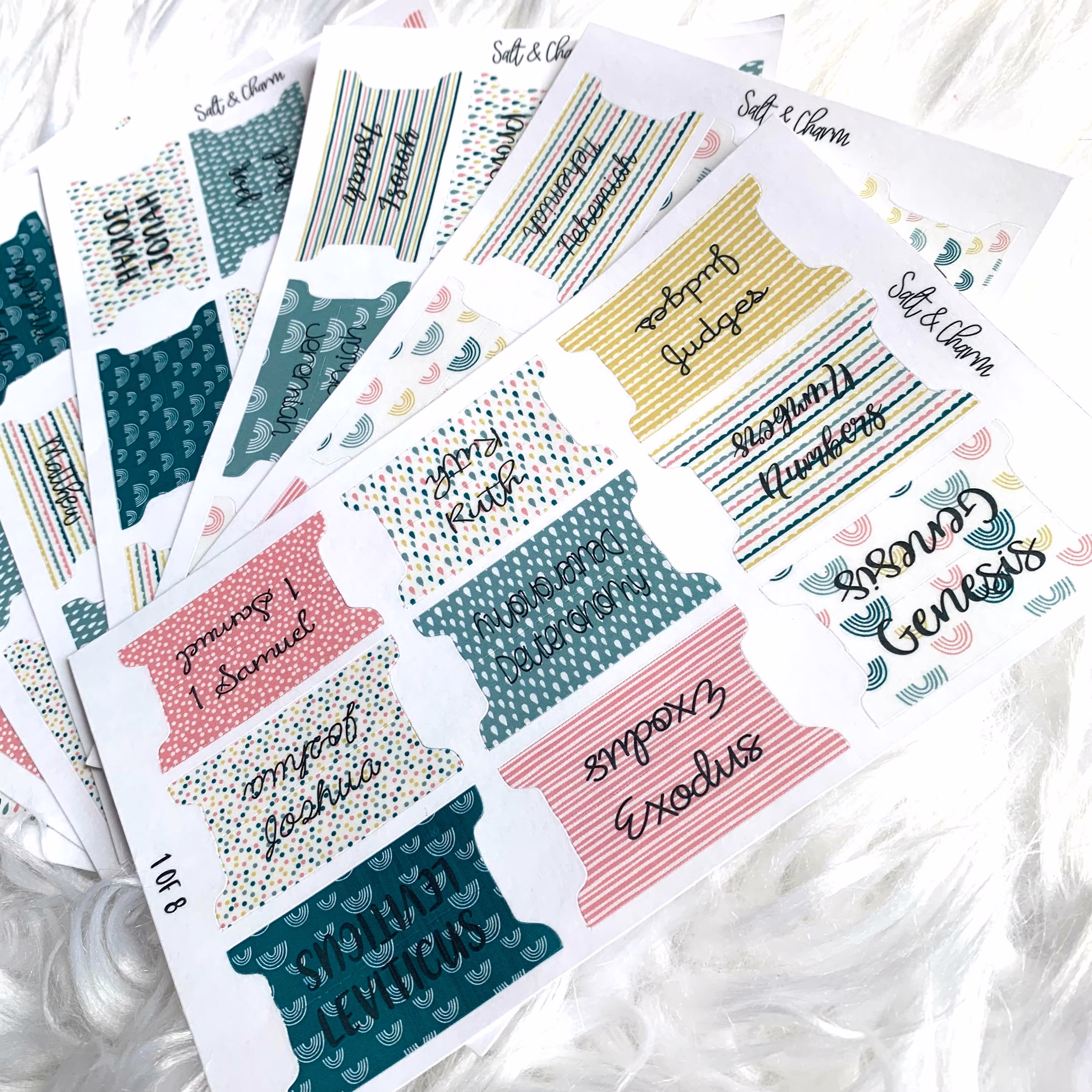 Seasons Change Peel & Stick Bible Tabs With Adhesive Double Sided Laminated Vinyl