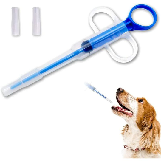 Cat Pill Launcher, Pet Pill Dispenser, Pet Syringe, Pet Medicine Dispenser, with 2 Soft Tips, Reusable, for Cats, Dogs