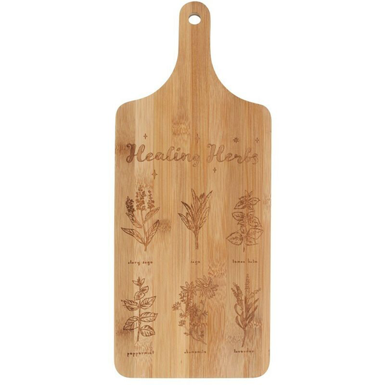 Something Different - Healing Herbs Wooden Chopping Board (One Size) (Wood) - Wood