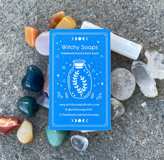 Witch Bath Salts & Soaps Wiccan Tarot Business Cards, Insert Thank You Cards For Your Small Business