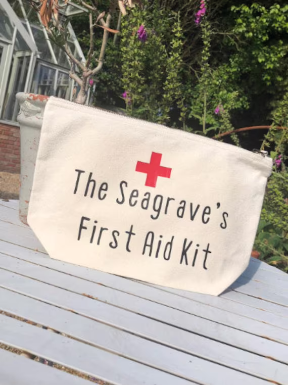 Family First Aid Kit - Personalised Gifts Bag For Medicine Plasters & Sewing Kits Frist Travel