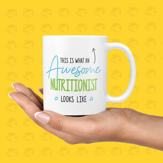 Funny & Awesome Thank You Gift Mug For A Nutritionist | New Job, Nutritionists Mugs, Present, Birthday, Medicine, Gifts - Th-Awe-Look-Nutrit