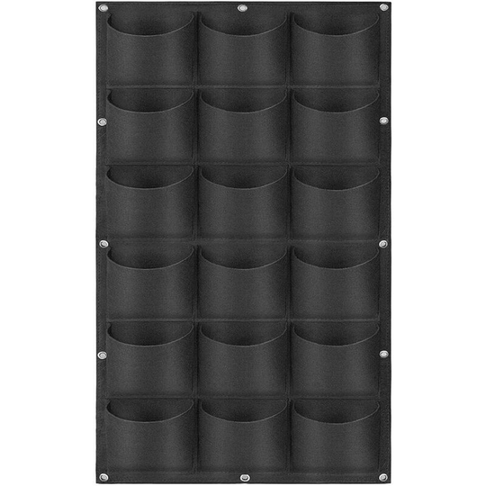 Kartokner - Grow Bag Storage Bag Set of 2 BlackHanging Grow Grow Bags 18 Pockets Hanging Vertical Wall Planter Wall Mount Grow Bag Outdoor Indoor