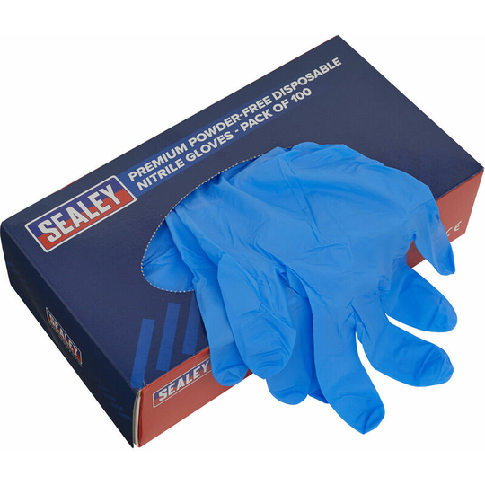 100 pack Premium Disposable Nitrile Gloves - Extra Large - Powder Free - Durable