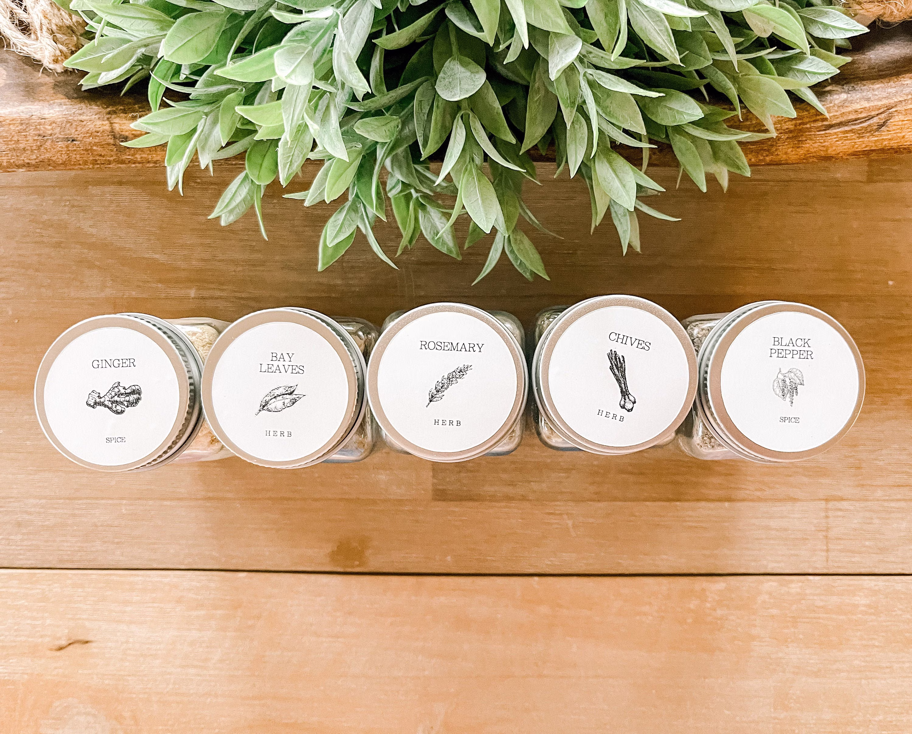 60 Vintage Spice Labels/Farmhouse Labels/ Organization Housewarming Gift Minimalist Tops