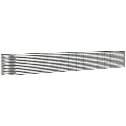 Vidaxl - Garden Planter Powder-coated Steel 620x80x68 cm Silver Silver