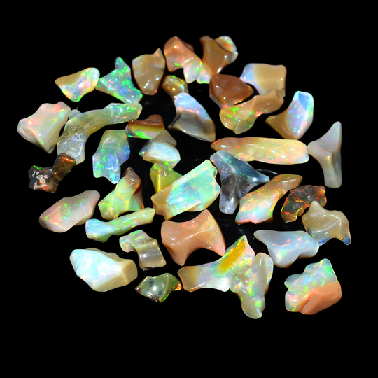 Brown Ethiopian Opal Smooth Unshaped Free Forms, 7x9 Mm To 9x20 Mm, Rough Organic, Sku1224