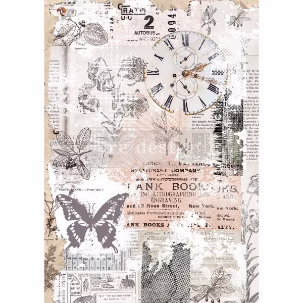 Herb's Memory - Decoupage Décor | Tissue Paper Mulberry Prima Re-Design