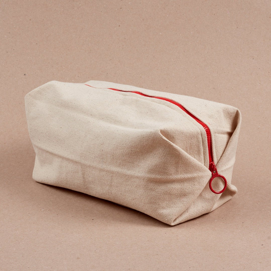 Beige & Red Linen Storage Bag, Kitchen Solution, Zipper Organizer Pack, Plastic Free New Year Gift - Refikadan By Refika Birgul