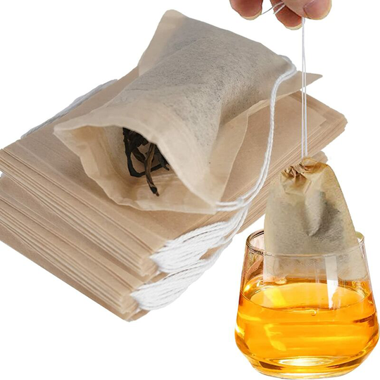 200 Pcs Disposable Tea Filter Bags Set, Disposable Tea Bag, Filter Paper Bag for Tea, Coffee, Herbs (5 x 7 cm)