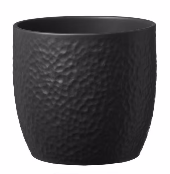 Boston Ceramic Pot Matt Anthracite | 16cm Dark Grey Black Indoor Plant Modern