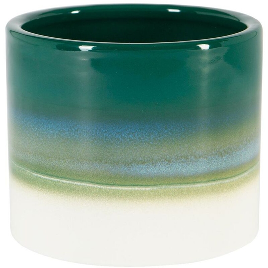 Reactive Glaze Plant Pot - 9cm - Emerald - Nicola Spring