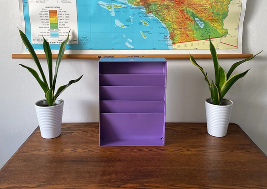 Industrial Light Purple 3 Slot File & Magazine Organizer