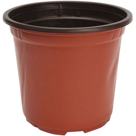 100Pcs Round Plastic Flower Pot Garden Plants Planter Balcony Home 15 * 11 * 13.2Cm