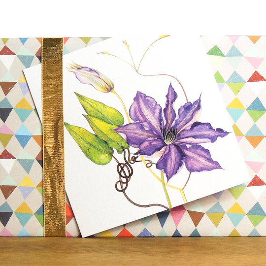 Clematis Greetings Card