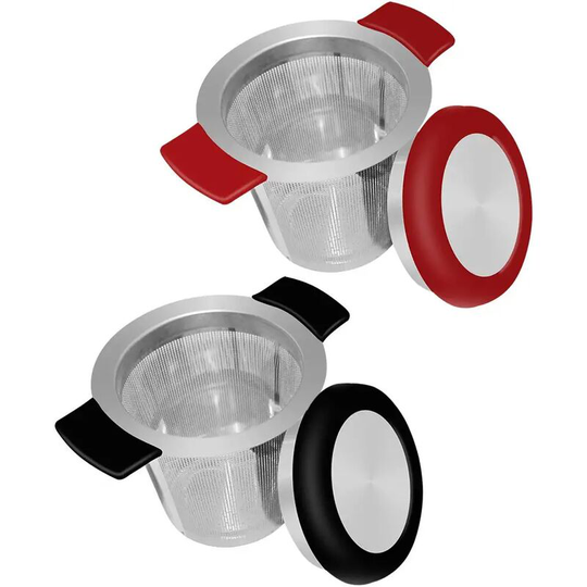 18/8 Stainless Steel Tea Infuser, Large Capacity & Double Handles, Set of 2 Sourceton Loose Tea Strainers for Hanging Teapots, Tea Cups - Rhafayre