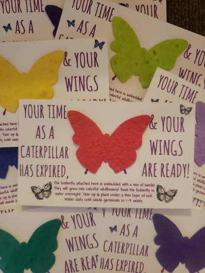 15-Wildflower Seed Cards - Growth Mentor Program Graduation Cards Set Of 15- 3x5In