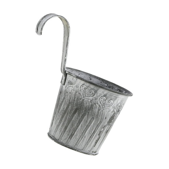 BR-Vie jnch 5Pcs Vintage Metal Iron Hanging Flower Pot for Fence Balcony Garden Planter Home Decor