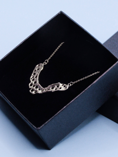 Organic Textured Pendant, Reticulated Sterling Necklace , Unique Textured Sterling Silver Jewelry, Necklace, Necklace Chain
