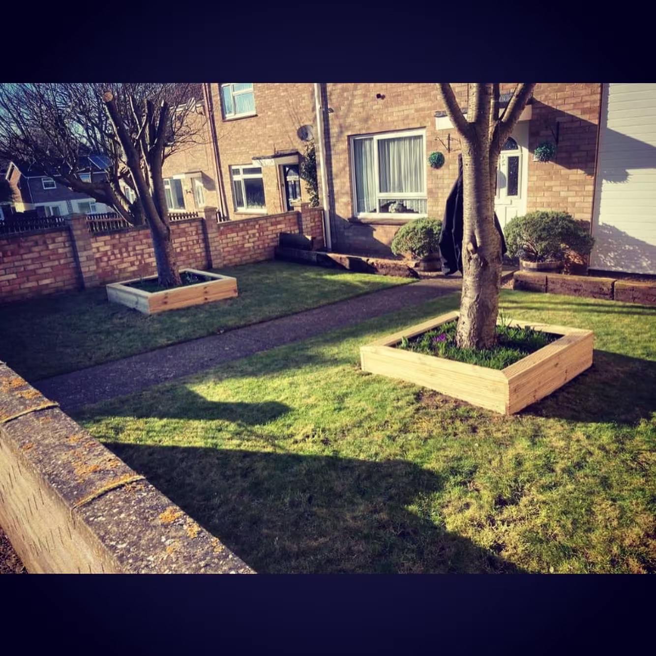 Wooden Garden Planter Square Frame